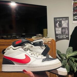 Nike White and Red Sneakers